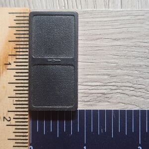 Double Blank Vintage Whitman Replacement Domino Large Black Plastic Color Dots